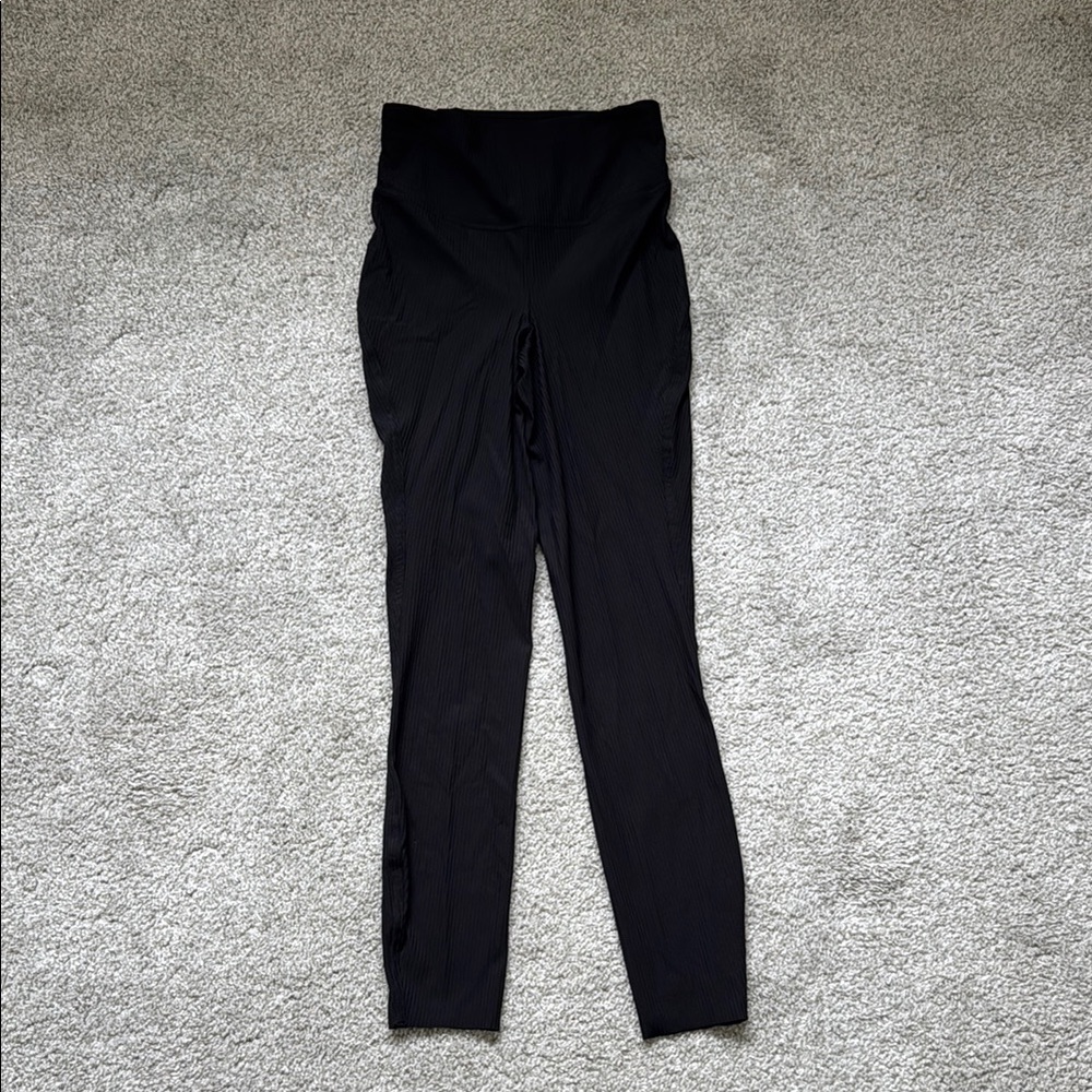 Lululemon Align Ribbed Black High-Waisted Leggings size 2